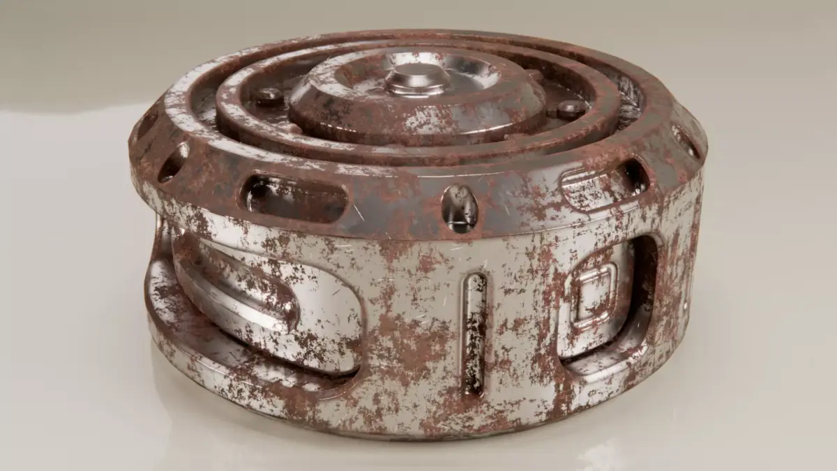 Rusty Mechanical Prop 3 3D model