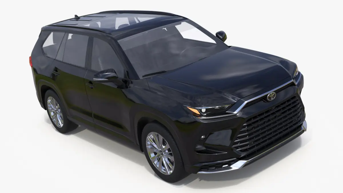 Toyota Grand Highlander 2024 Black 3D model