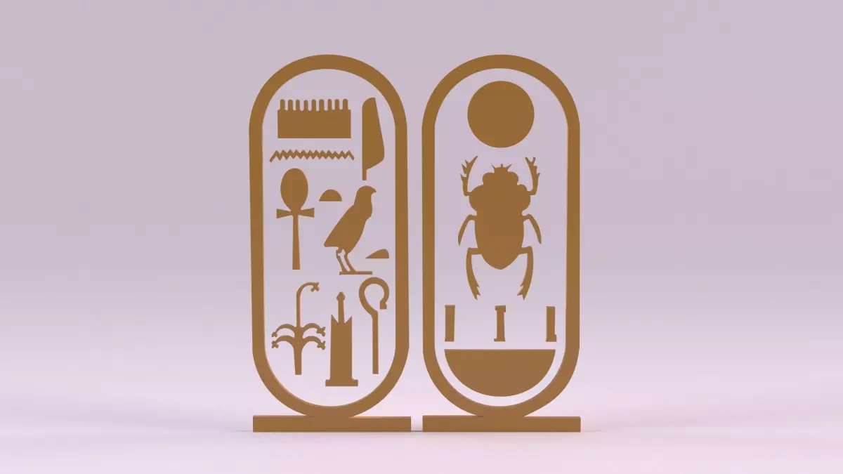 Egyptian Symbols - 001 Low-poly 3D model