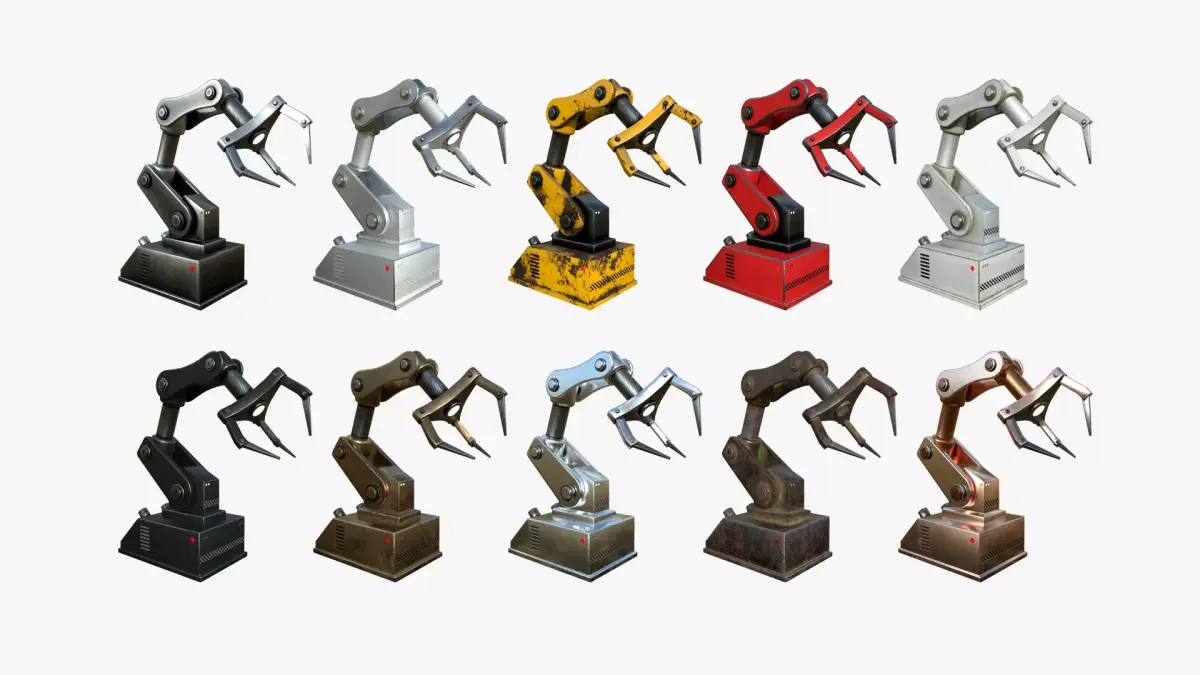 10 Robotic Hand A Collection - Machinery Industrial Design 3D Model Pack