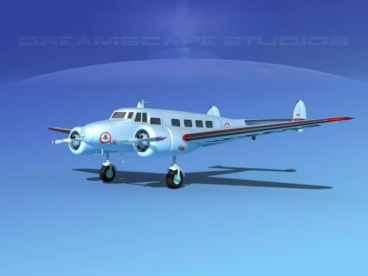 Lockheed L10 Electra American 3D model