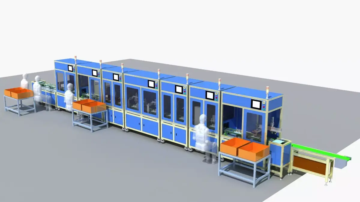 Industrial Equipment 28-Motor Automatic Assembly Production  3D model