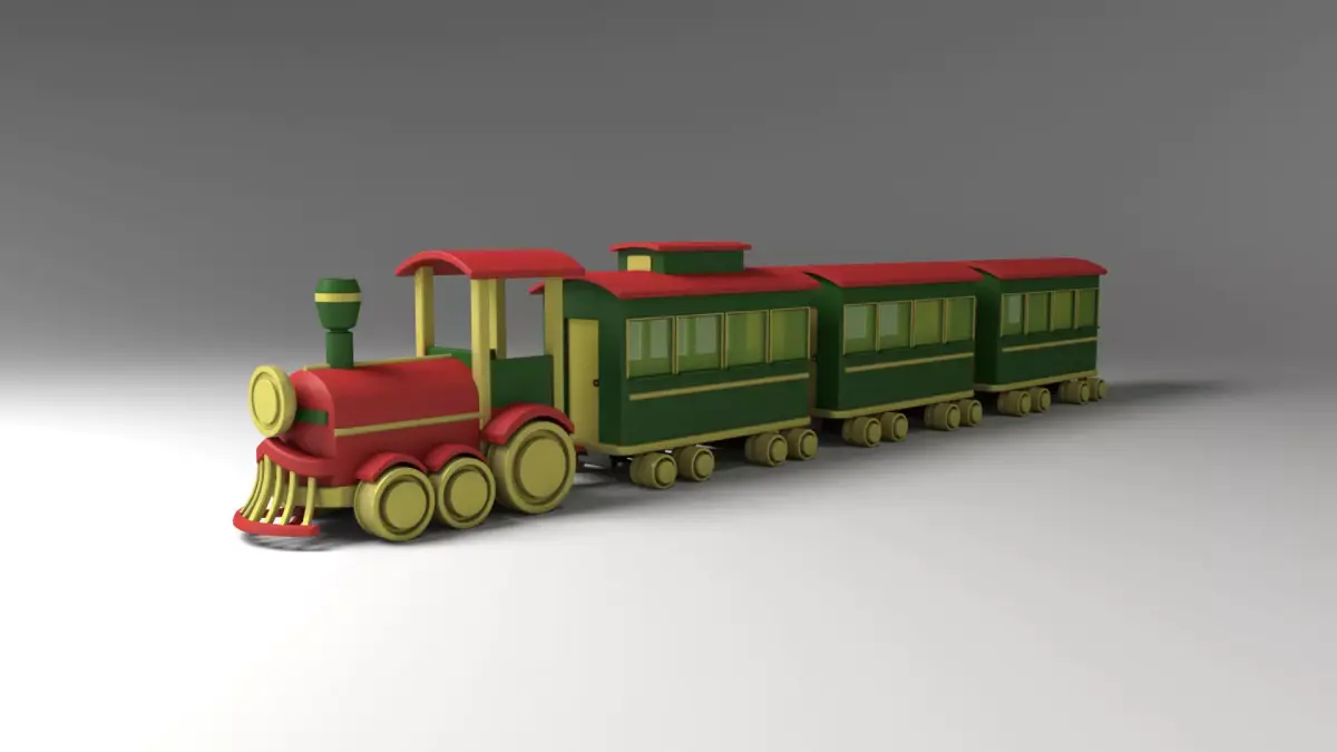 Toy Train Low-poly 3D model shop
