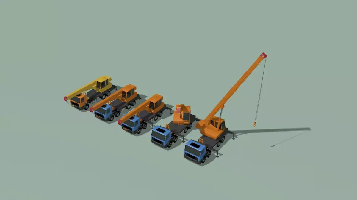 Truck crane  3D model