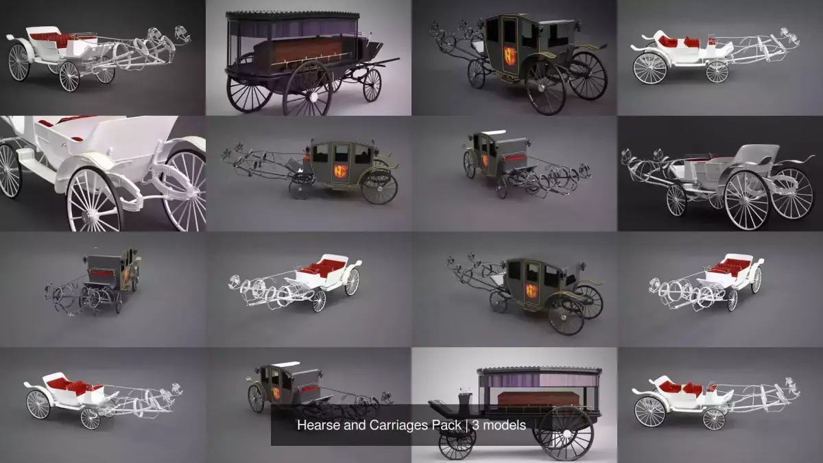 Hearse and Carriages Pack