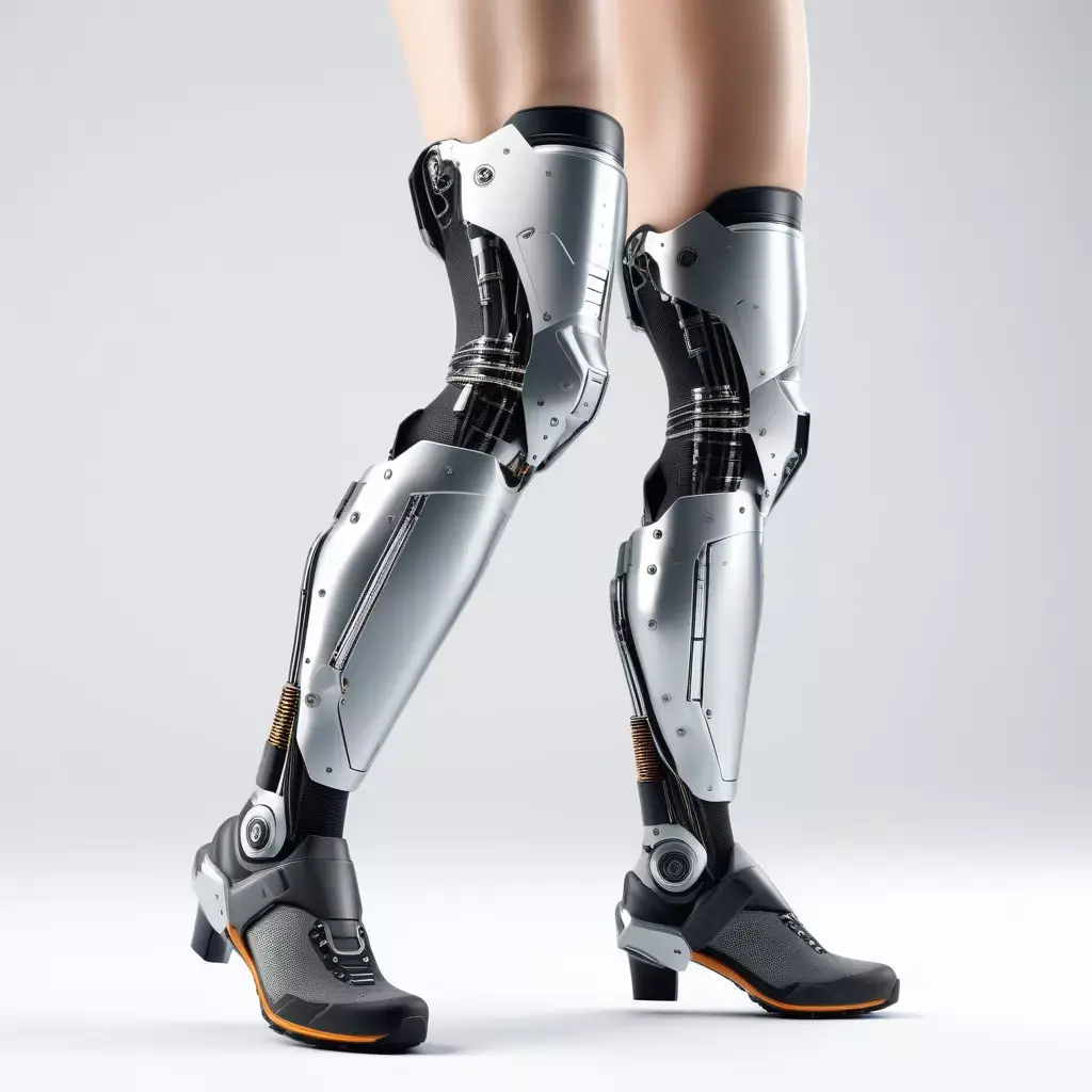 Cybernetic Leg with Hydraulics 3D model