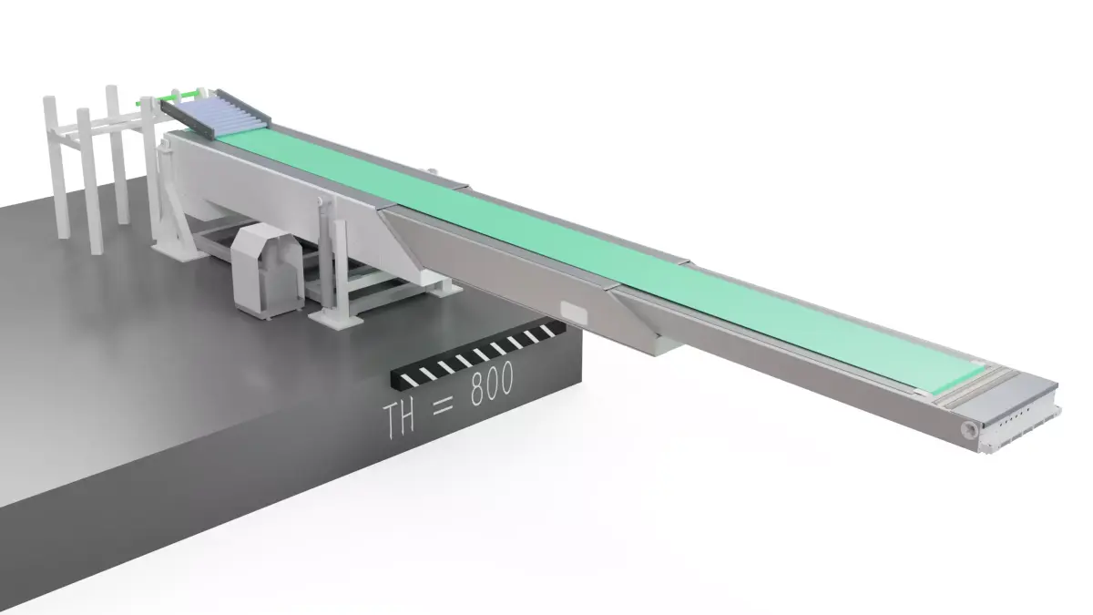 3D design of telescopic retracting loading conveyor 3D model