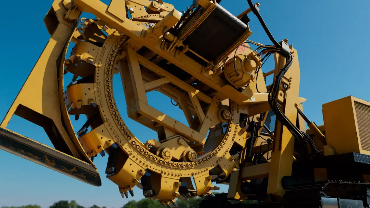Wheel Trencher Low-poly 3D model