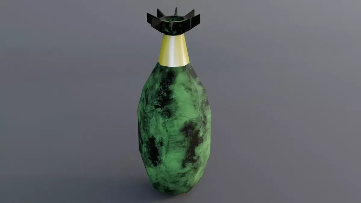 Air Bomb Game ready Low Poly 3d Model Low-poly 3D model