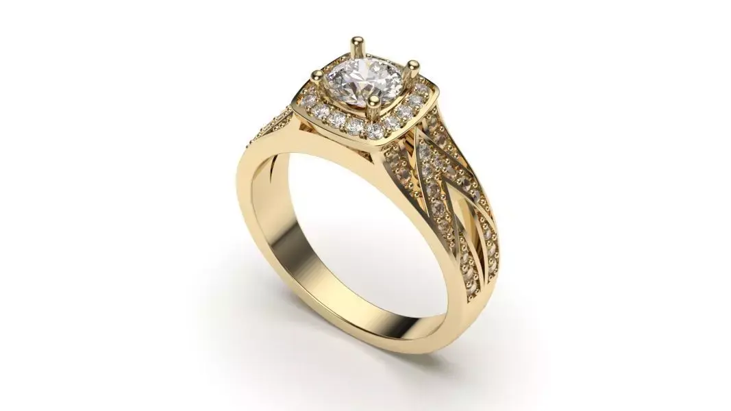 solitaire with ring sizes  8 part S102 3D print model