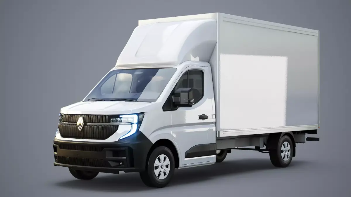 Renault Master 2025 Lift Gate Box Truck 3D Model Low-poly 3D model