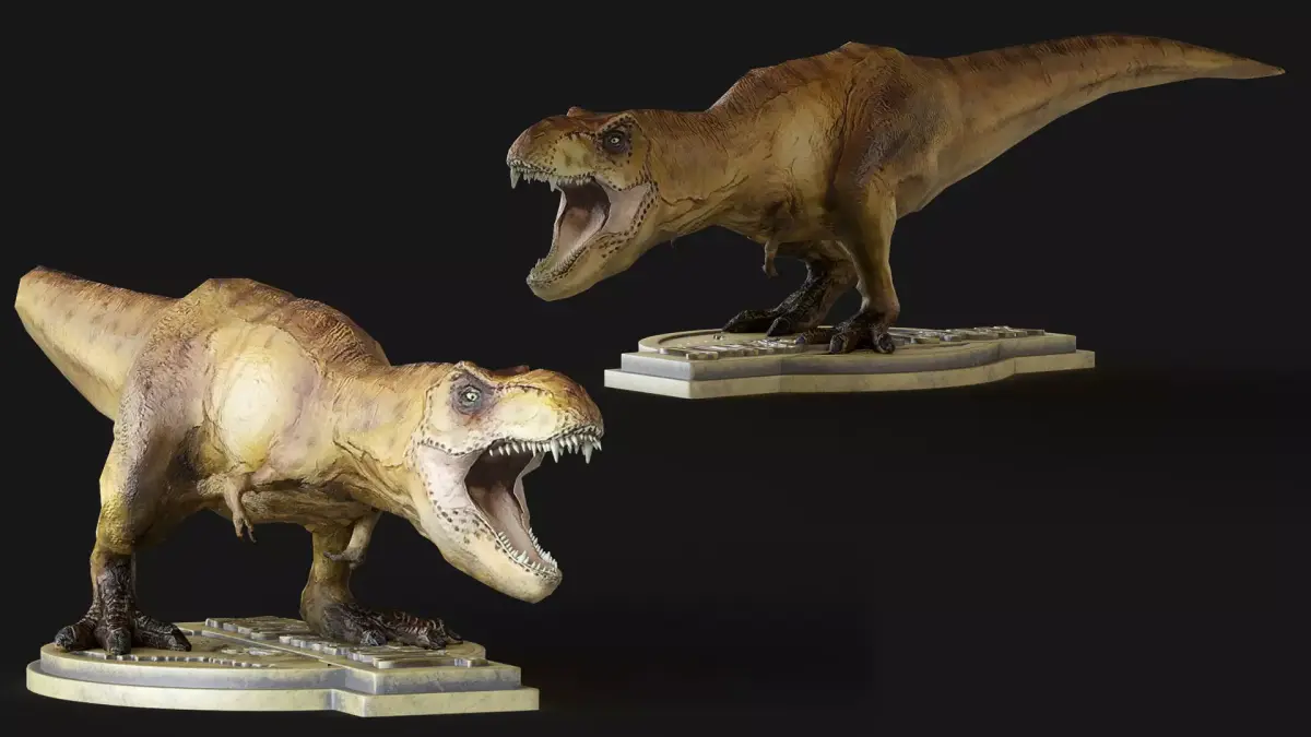 Dinosaur Figure Low-poly 3D model