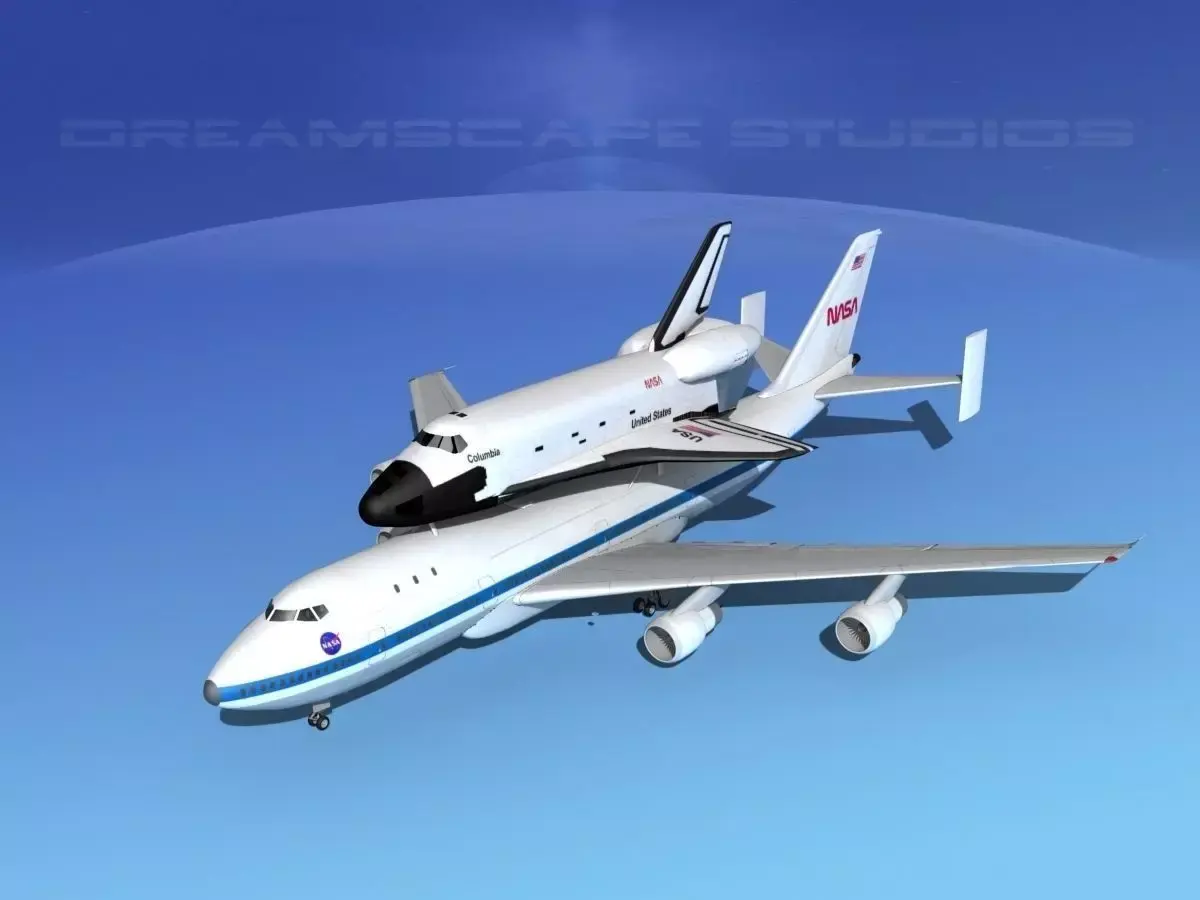 STS Shuttle Columbia LP 1-2 747 3D model