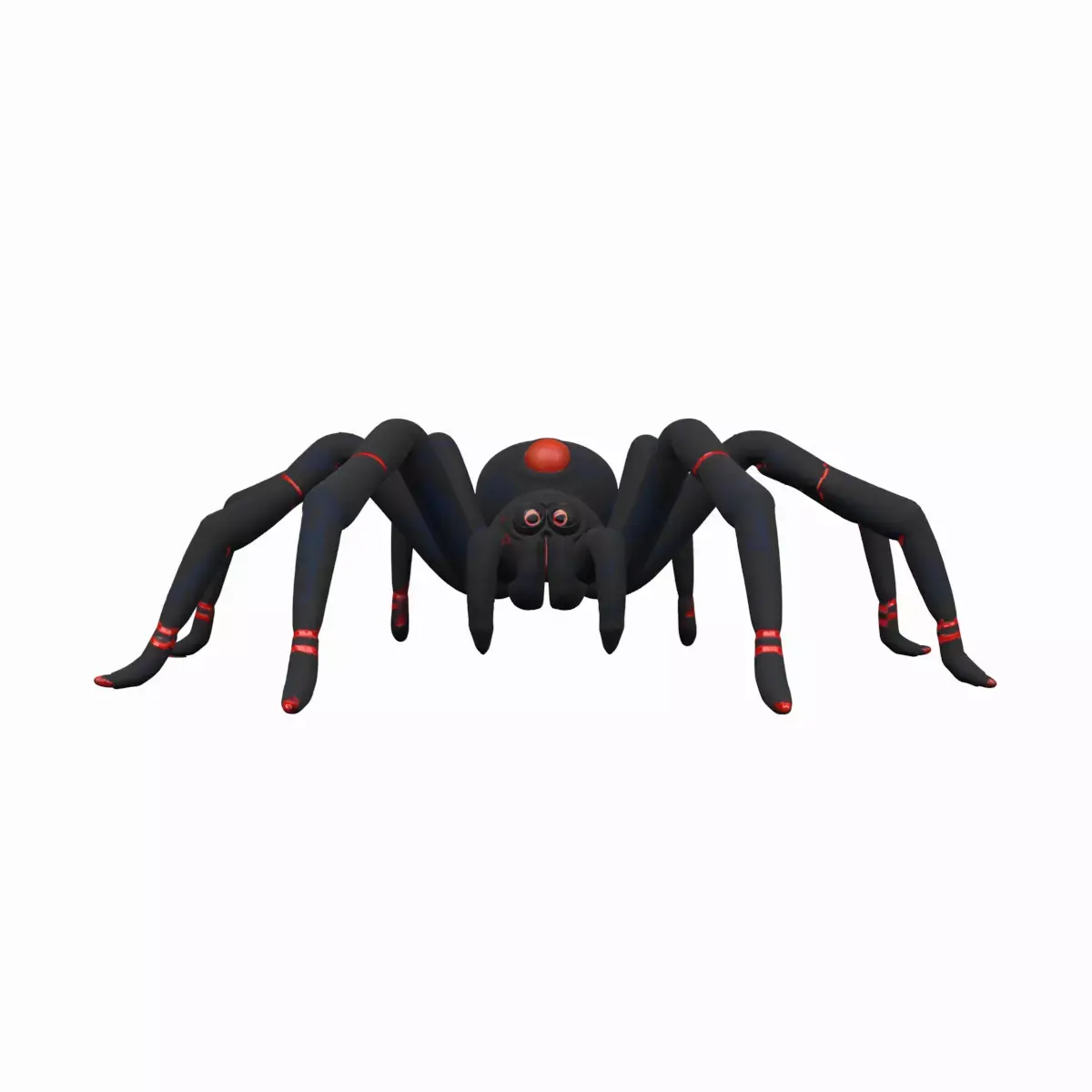 Black Widow Spider 3D Model Jointed Legs Shiny 3D model