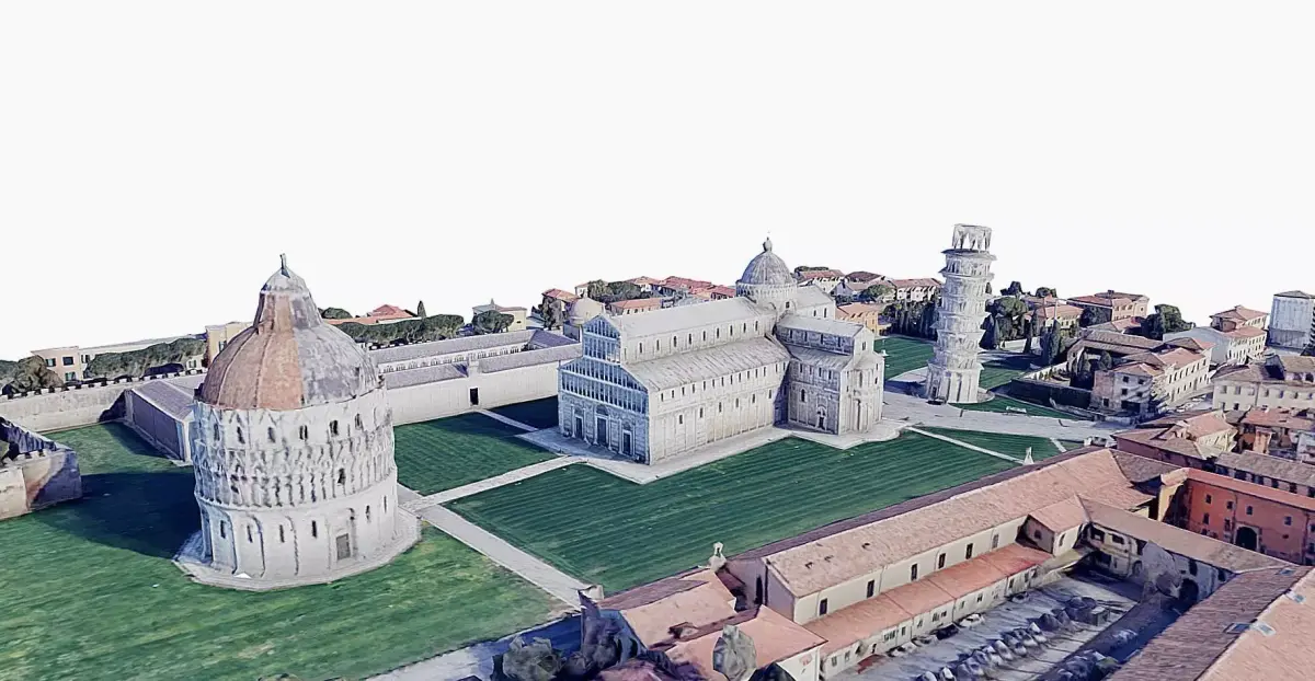 Tower of Pisa-Duomo Low-poly 3D model