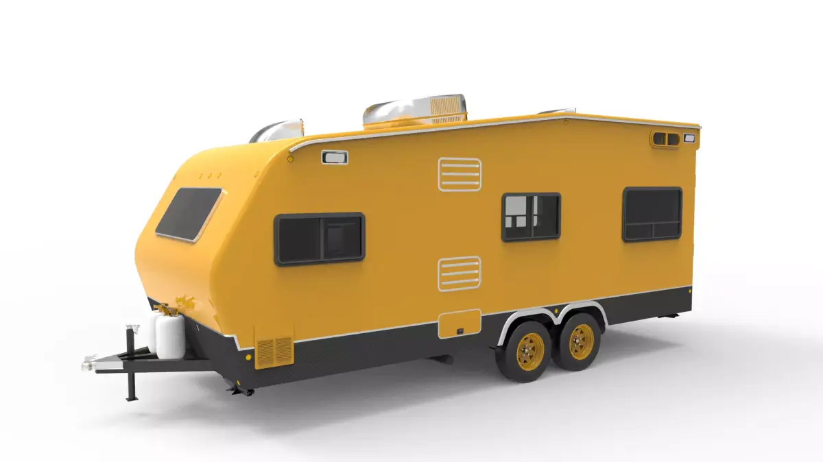 Large Camper Van 1 Low-poly 3D model