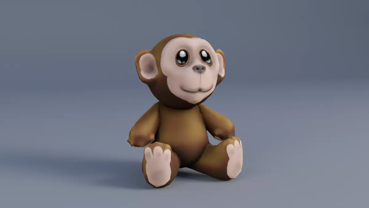 Monkey Toy Low-poly 3D model purchase