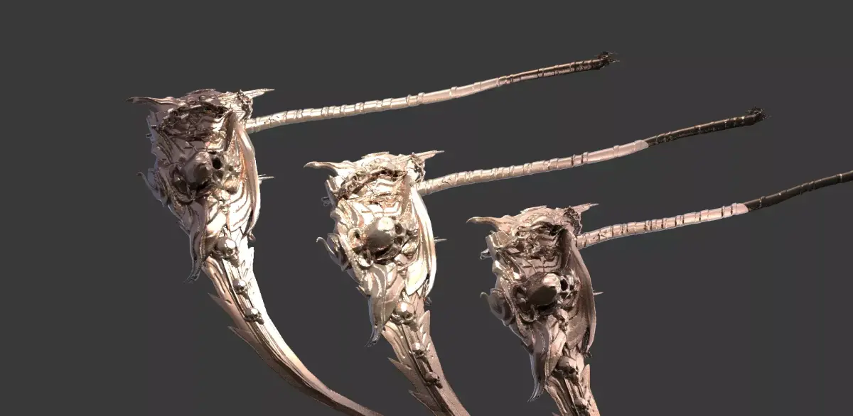 Epic scythe Ornate 1 3D model