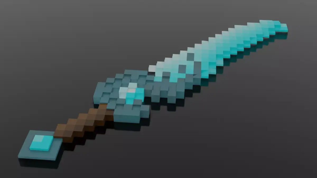 Pixel 3d sword Free 3D model
