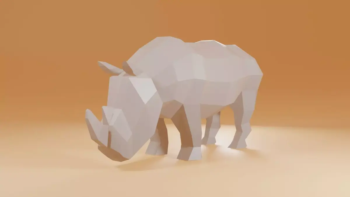 Rhinoceros Meshes Low-poly  3D model