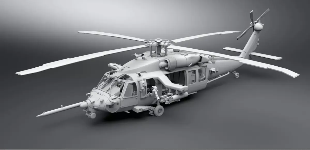 MH60 M Blackhawk Scale model  3D print model