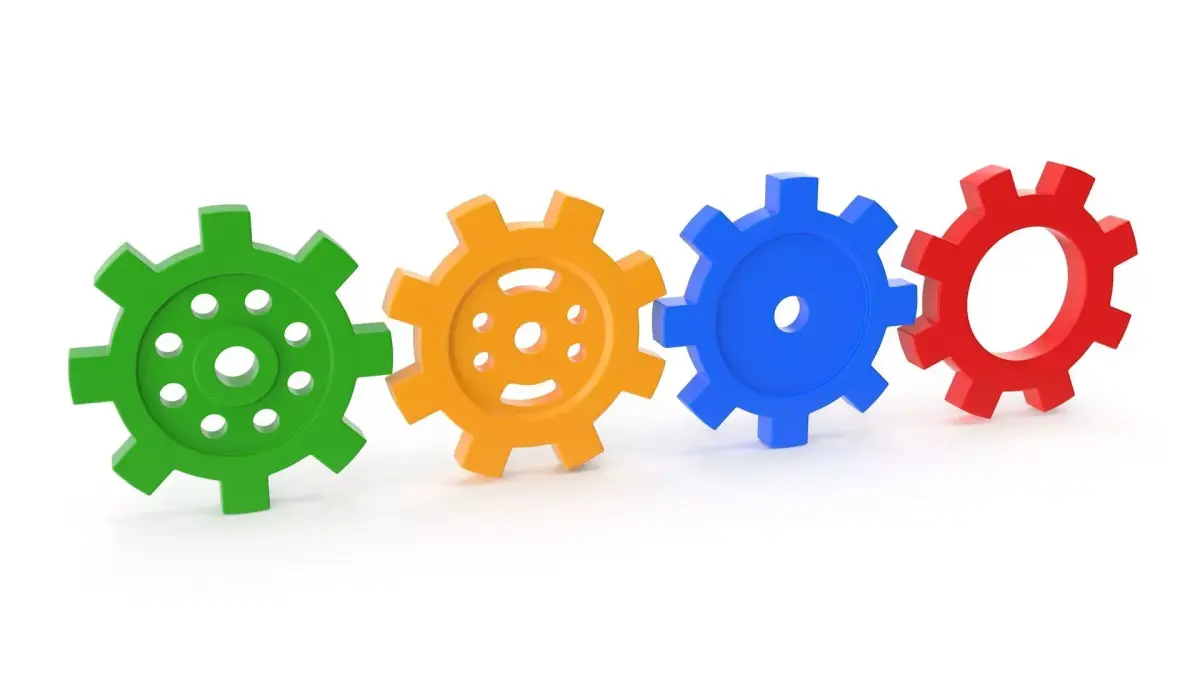4 Different Gear Low-poly 3D model