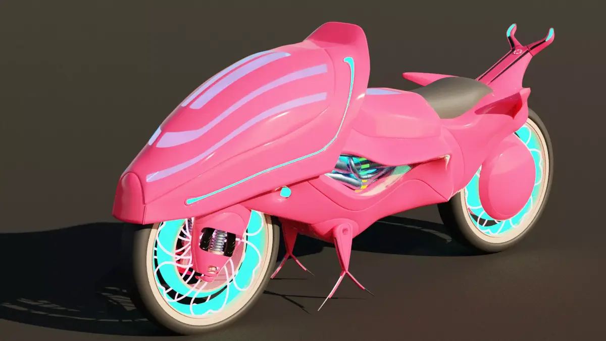 Syringe and Bike all in pink Free 3D model