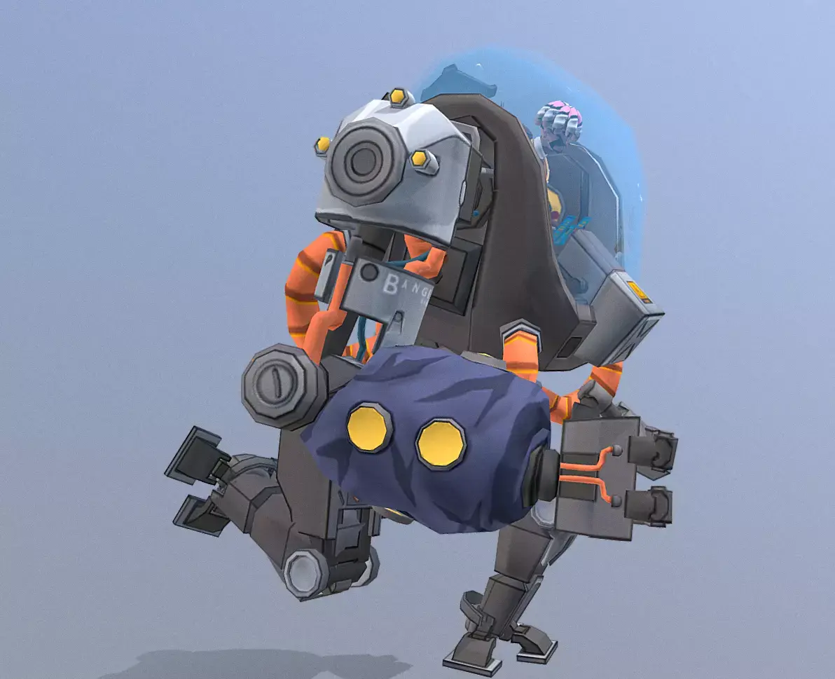 URBAN SCIFI MODIFIED LARGE ROBOT RUN 3D model