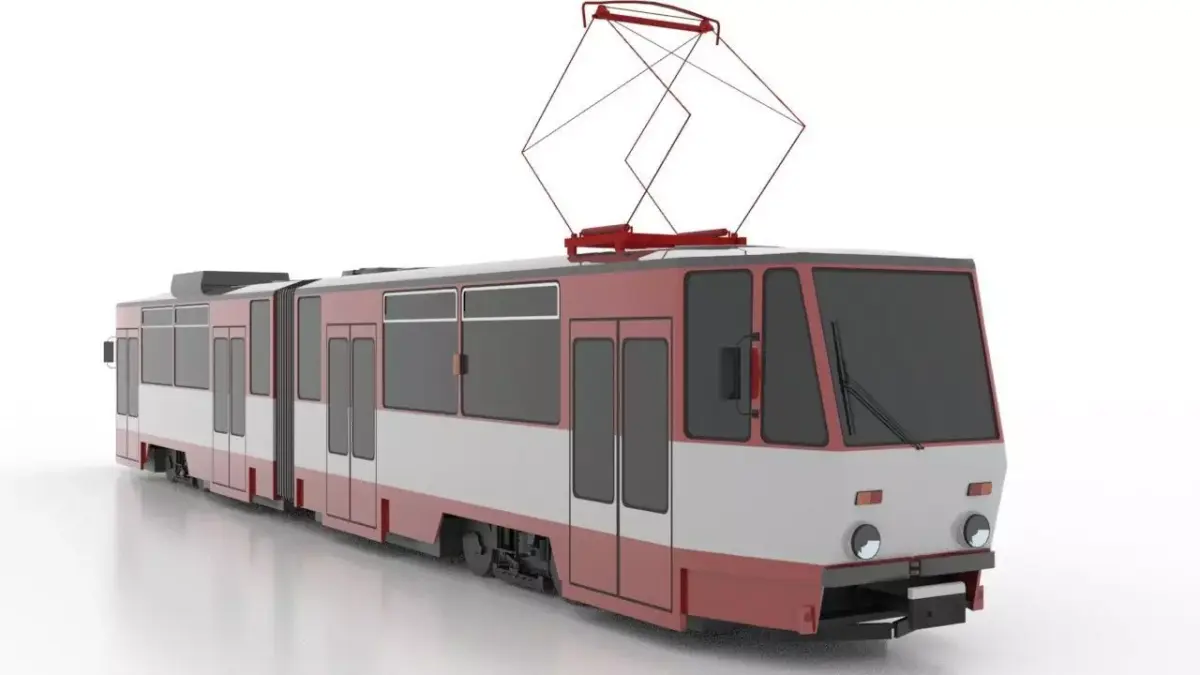 Tatra KT4D-Z Low Low-poly 3D model