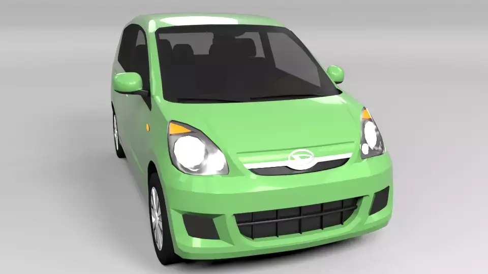 DAIHATSU COURE FREE LOWPOLY Free low-poly 3D model