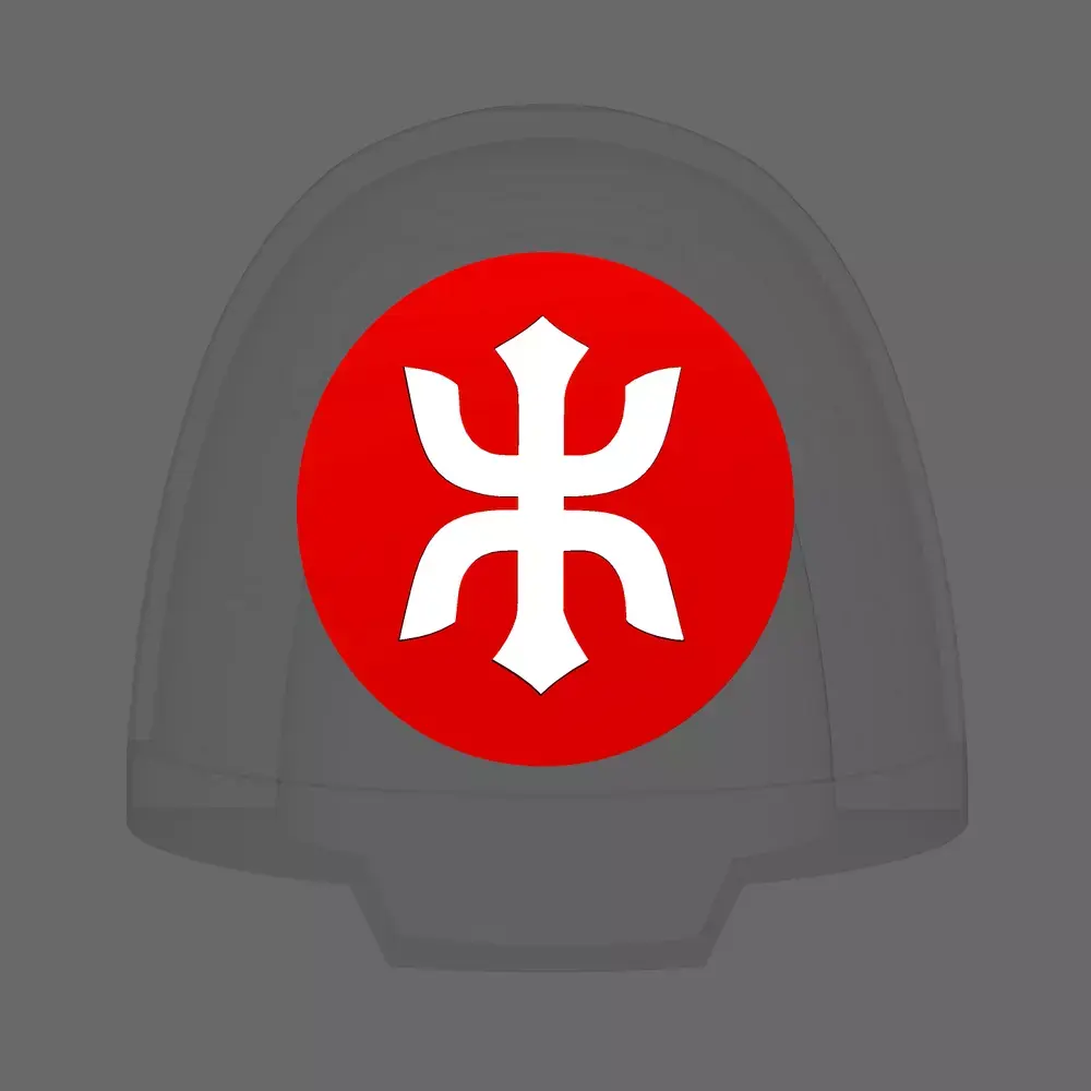 Red Ronin Chapter V10B Shoulder Circle Symbols 3D print model