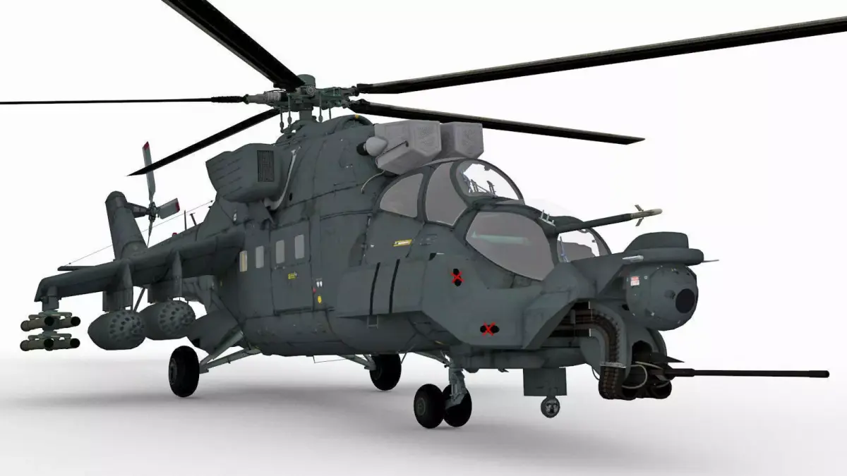 Mil Mi-35M Low-poly 3D model