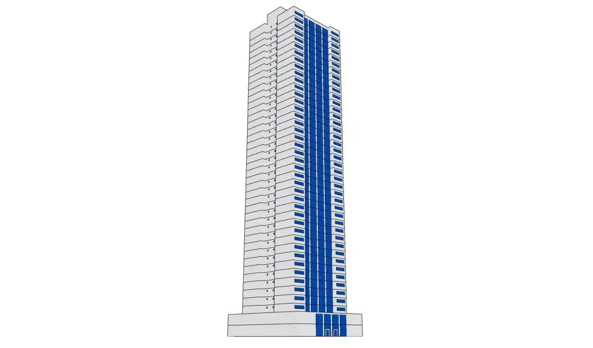 Simple Textured Building 02 3D model