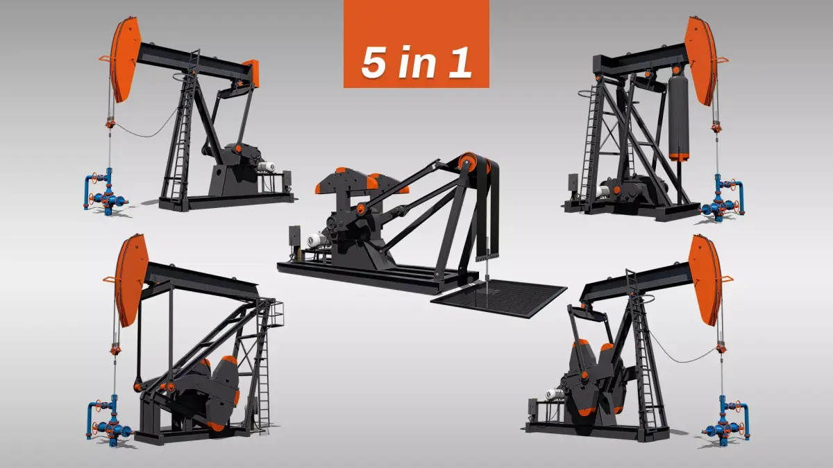Pumpjacks Collection oil pump 3D Model Pack