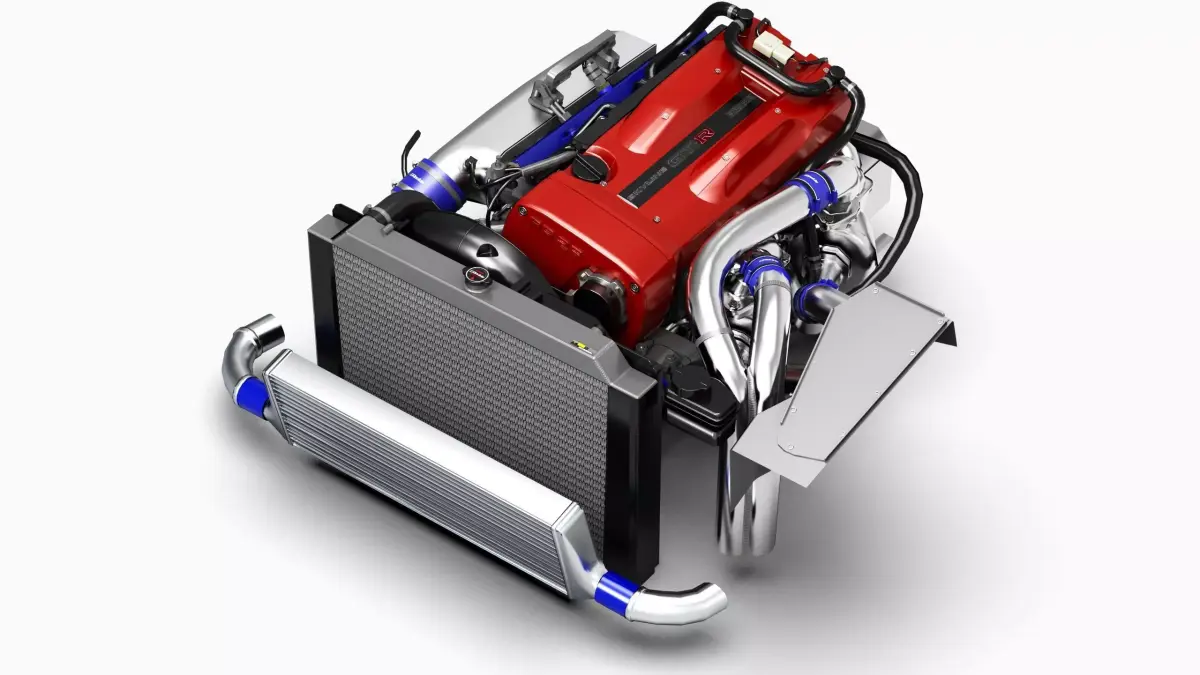 RB26DETT Greddy Engine Low-poly 3D model