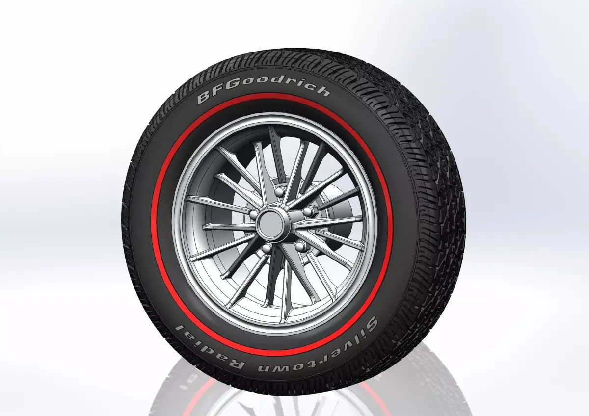 Custom wheels Kelsey-Hayes Stripper for scale model 3D print model