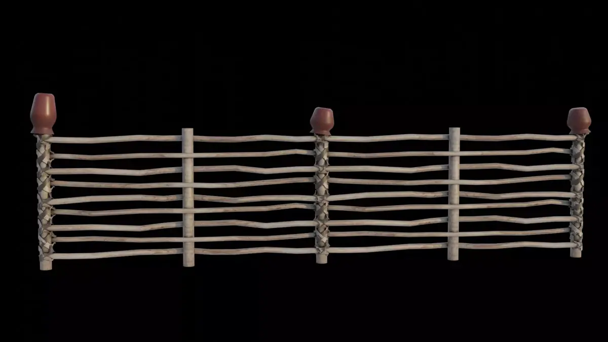 wicker fence 3D model