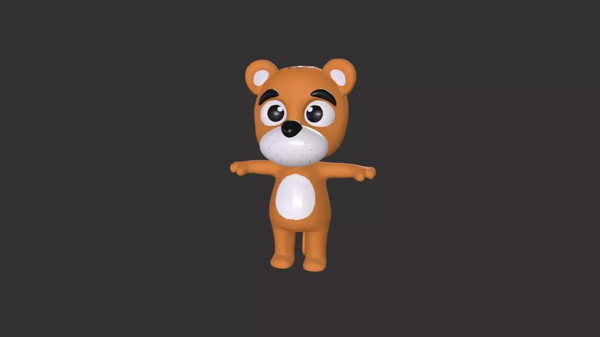 Cartoon 0012 Character Tiger Cute Low-poly 3D model