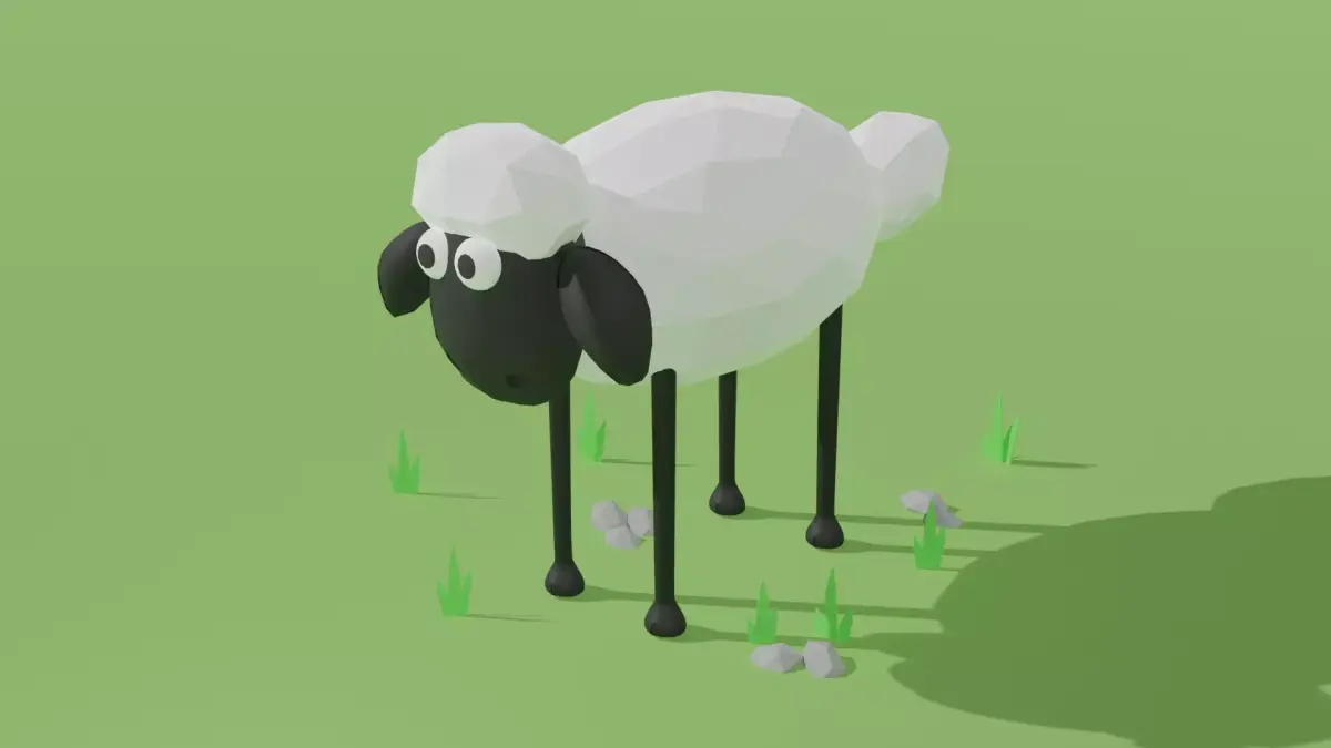 Shaun The Sheep Low-poly 3D model
