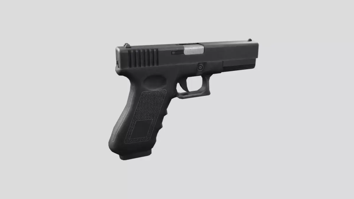 Double Pistol-gun model 3d game ready model Low-poly 3D model Low-poly 3D model