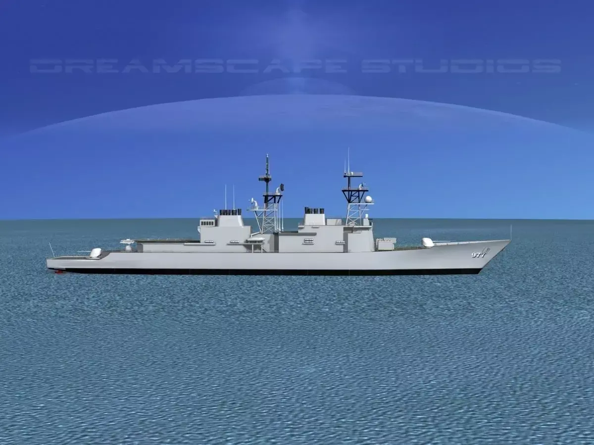 Spruance Class DD977 USS Briscoe 3D model