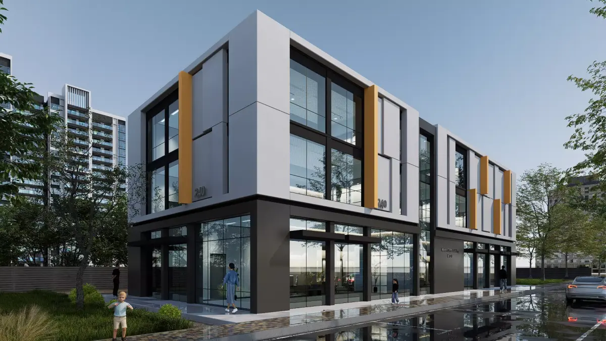 Commercial building Low-poly 3D model 11