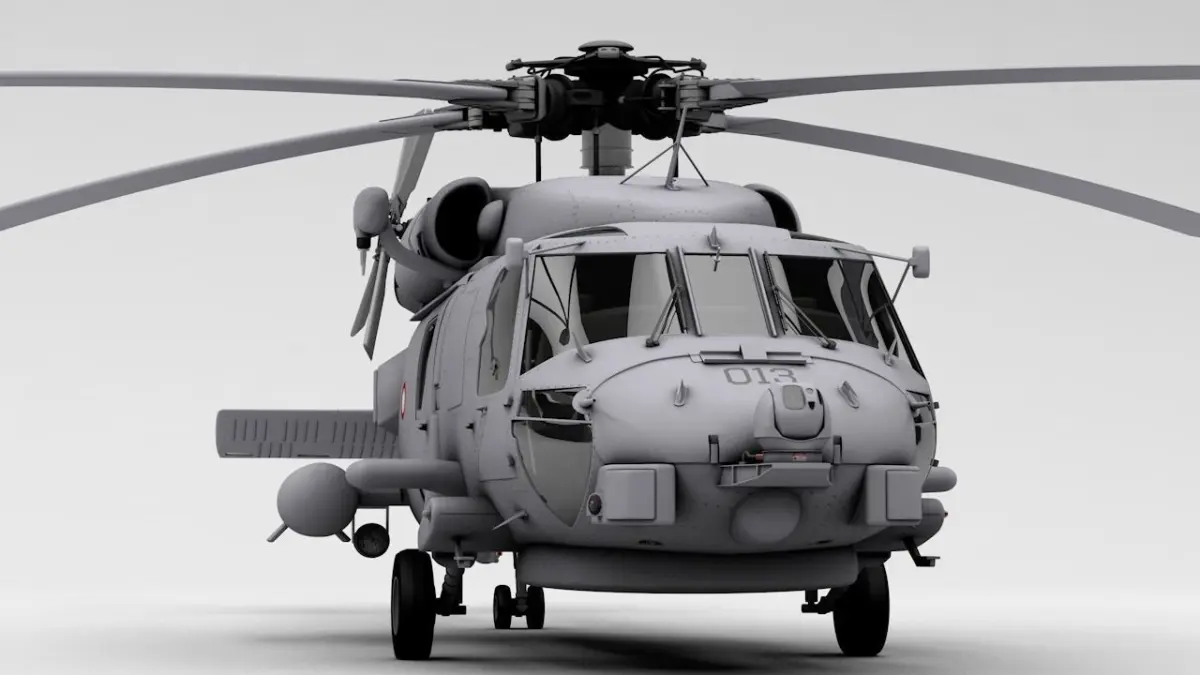 MH-60R Danish Seahawk Navy Helicopter 3D model
