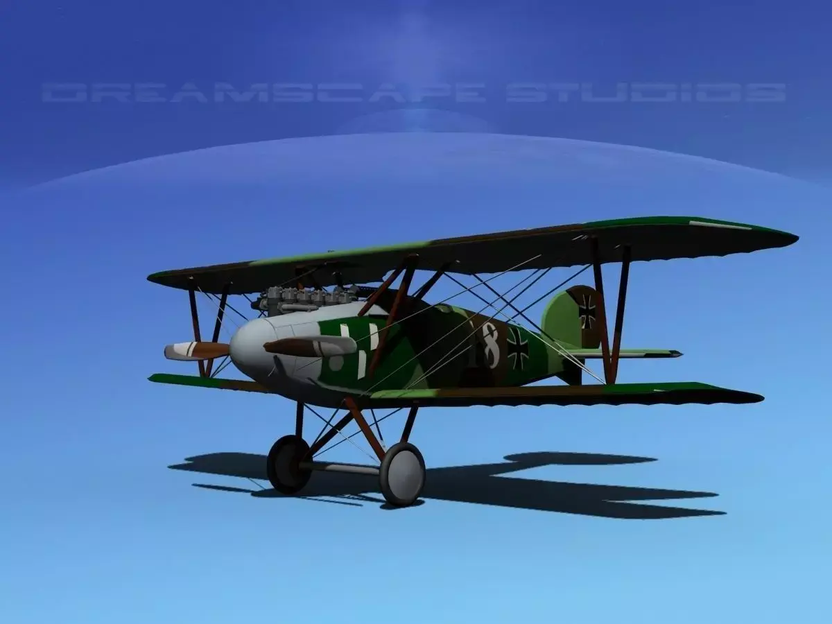 Albatross DIII Fighter 3D model - Rigged and Textured