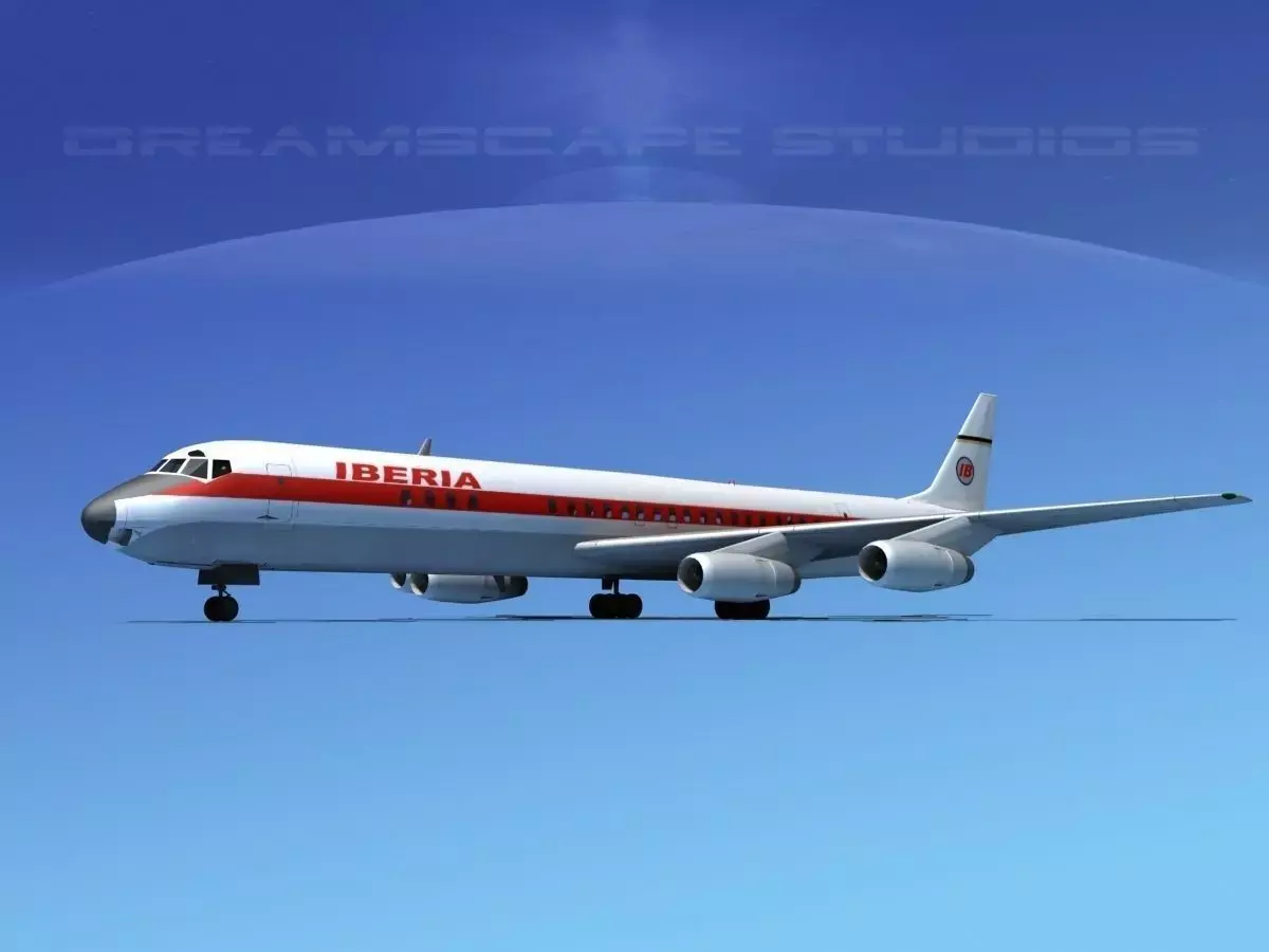 Douglas DC-8-63 Iberia 3D model