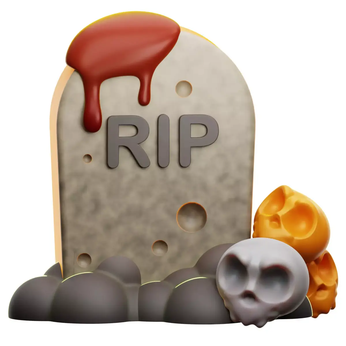 Tombstone 3D Icon Low-poly 3D model