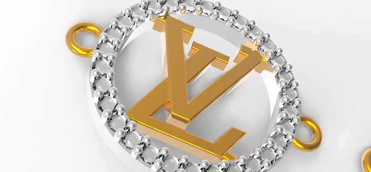 Luxury Monogram Halo Charms 3D model