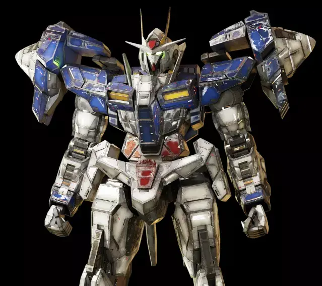 Reallistic OO GUNDAM 3d model rigged game ready Low-poly 3D model