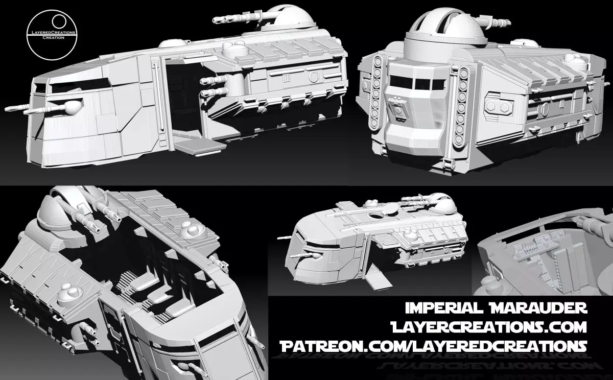 Imperial Marauder Transport Mandalorian 3D print model