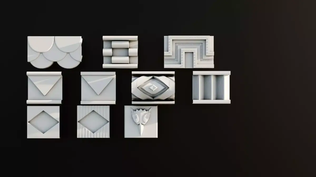 Ornament Pack Vol 7 - Baroque Gothic Romanesque 3D model